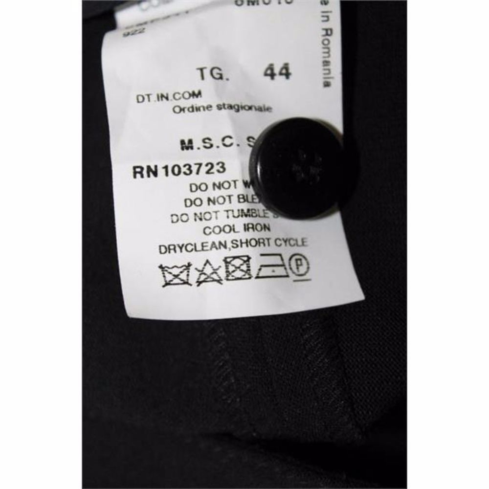 ARMANI COLLEZIONI Black Wool Wide Leg Trousers - Picture 7 of 7